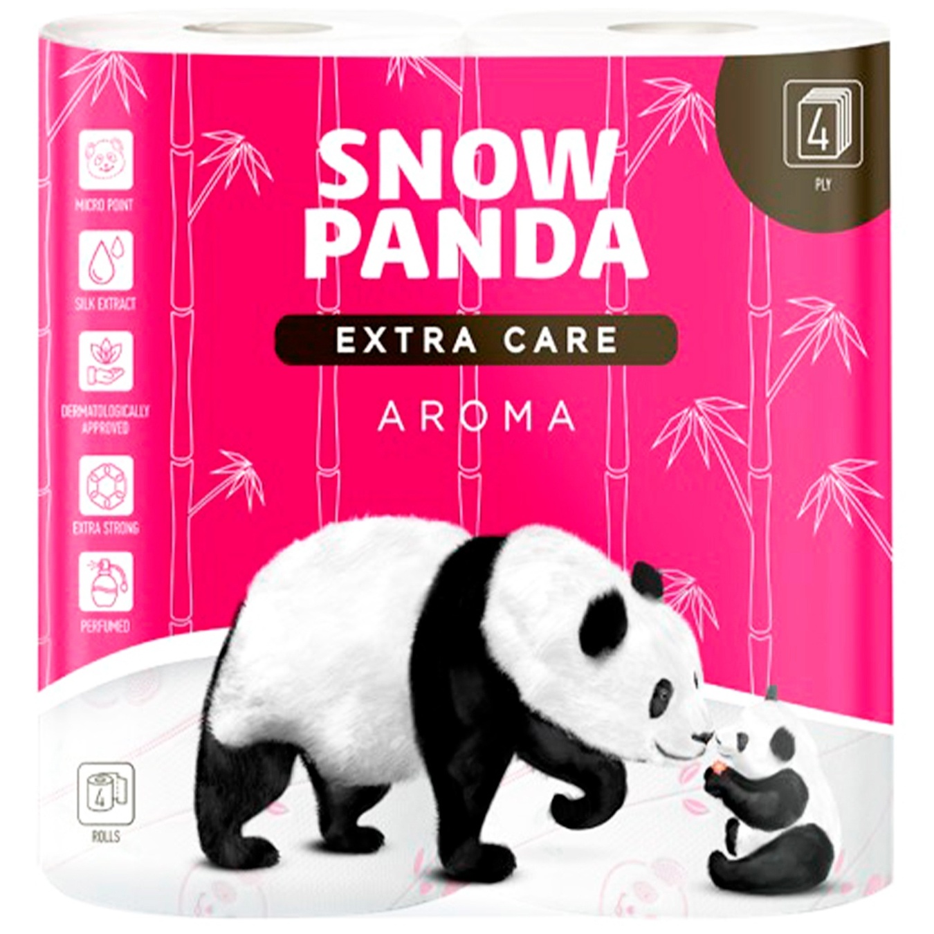 

Туалетная бумага Snow Panda Extra Care Aroma 4 слоя 4шт