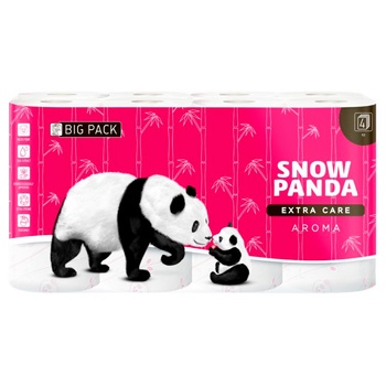 Туалетний папір Snow Panda Extra care Aroma 4-шаровий 16шт - купити, ціни на NOVUS - фото 1