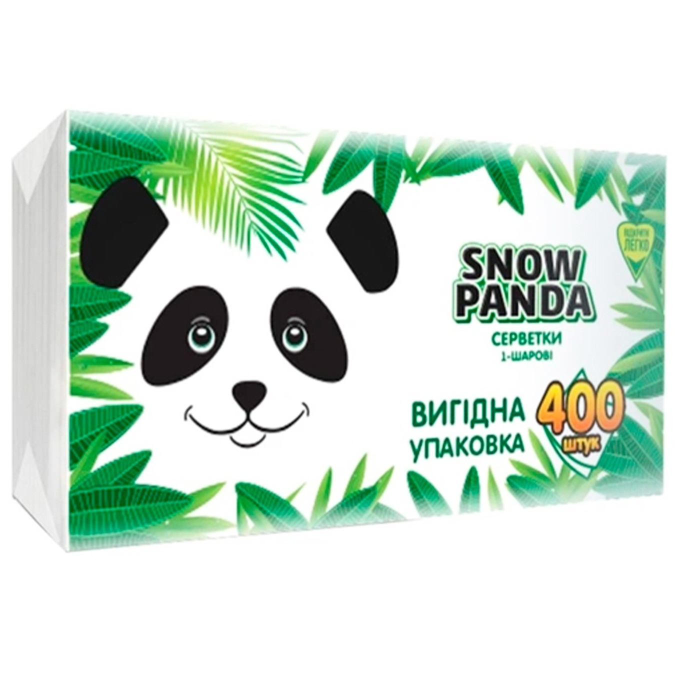 

Салфетки Snow Panda однослойные 24х24см 400шт
