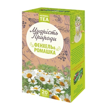 Чай Поліський чай Фенхель і ромашка трав'яний в пакетиках 1,5г*20шт