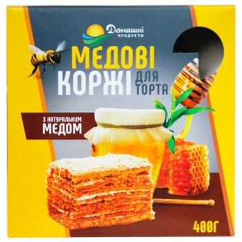 Коржі для торта Домашні продукти Медові 400г