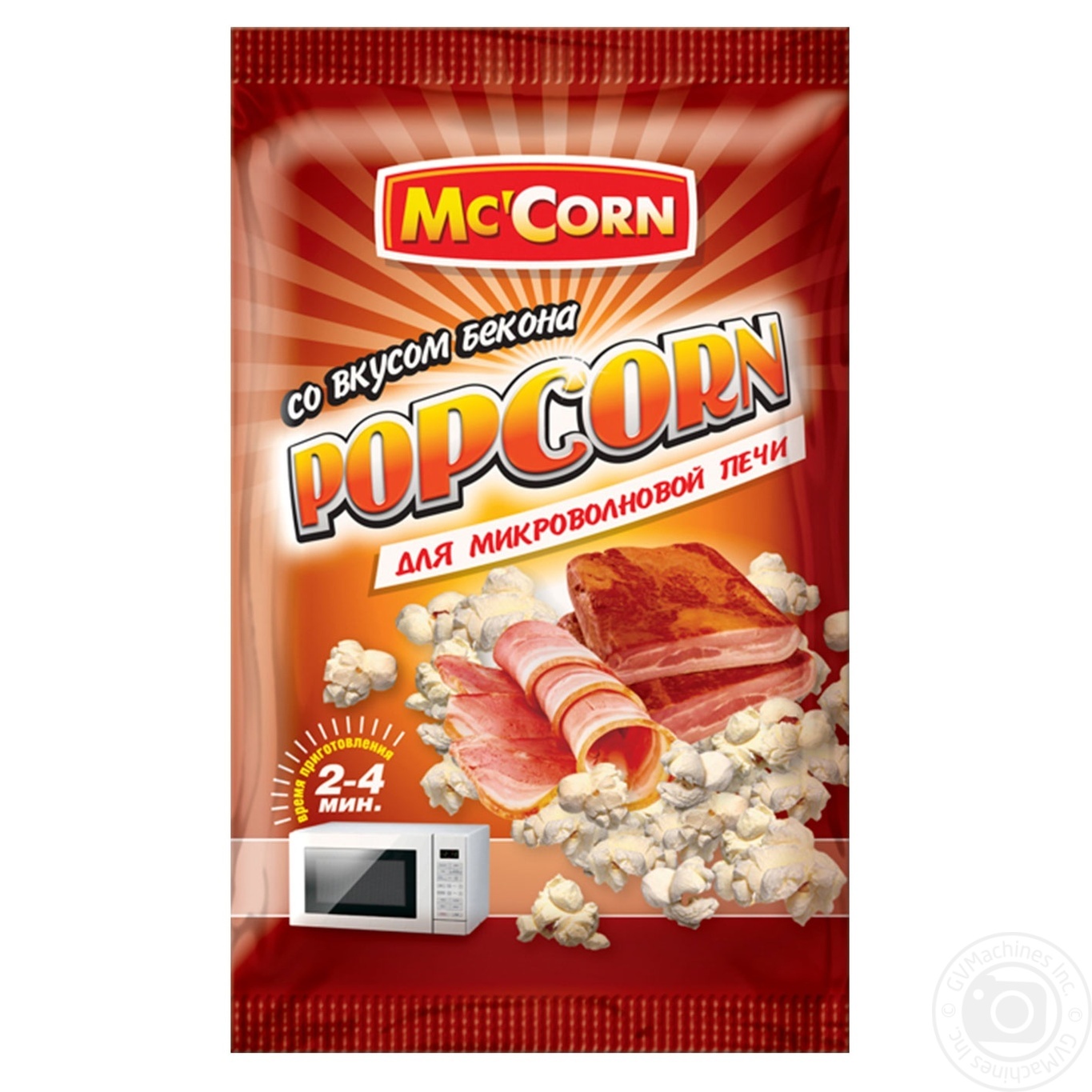 

Попкорн Mc'Corn для микроволновки со вкусом бекона 90г