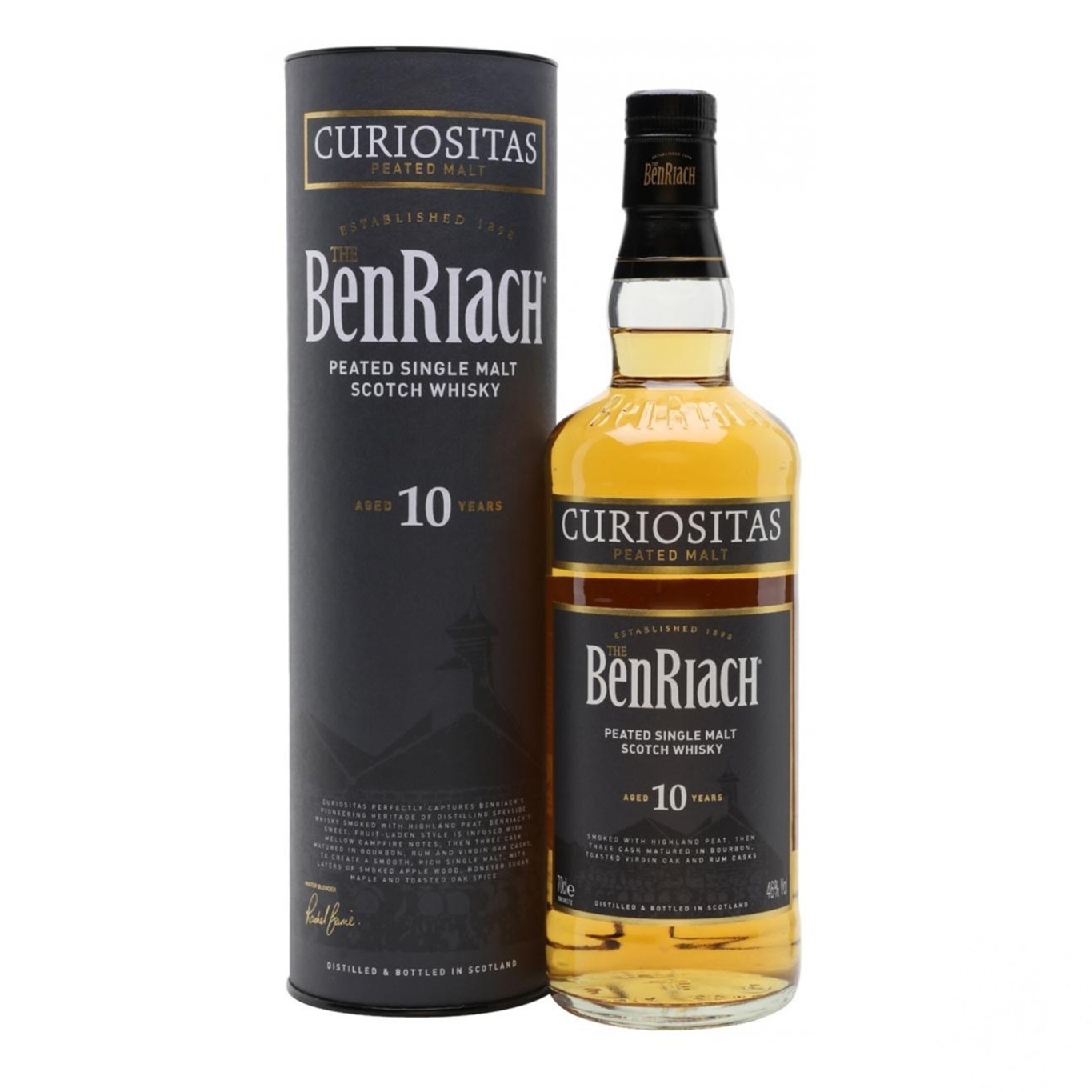 

Виски BenRiach Curiositas 10 лет 46% 0,7л тубус