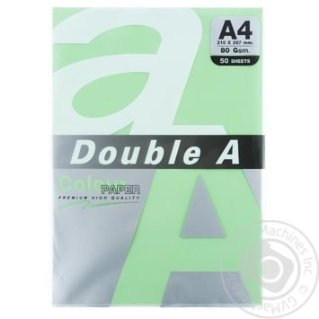 Double A Colored Dark Green Paper A4 50 Sheets - buy, prices for MegaMarket - photo 1