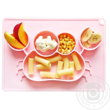 Тарелка-коврик Kinder Marky Крабик силиконовая розовый - купить, цены на - фото 2