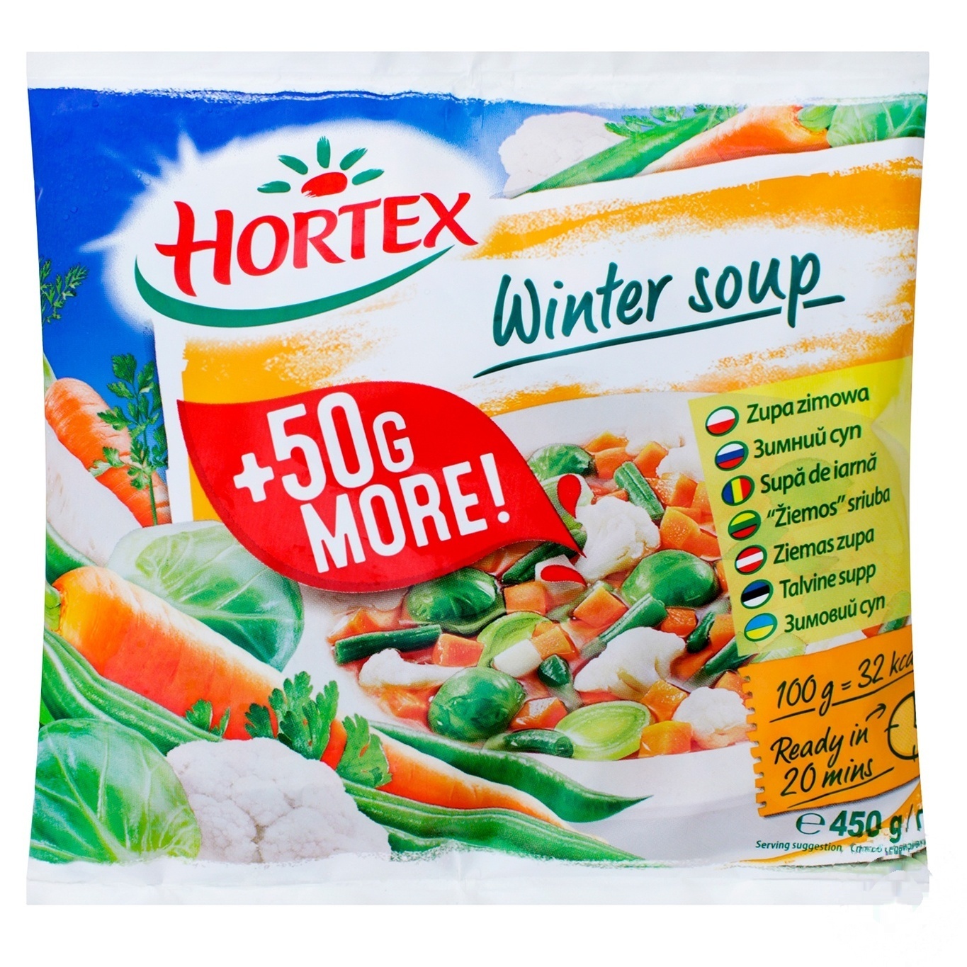 

Смесь овощей Зимний суп Hortex 450г