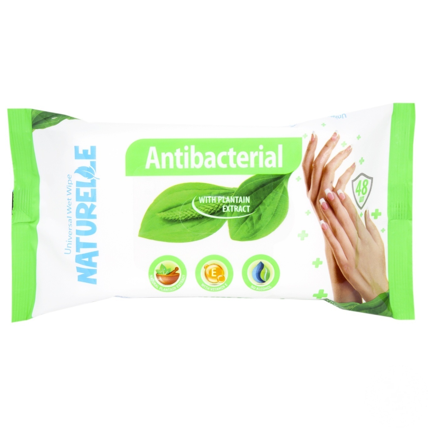 

Салфетки влажные Naturelle Antibacterial с экстрактом листьев подорожника 15шт.