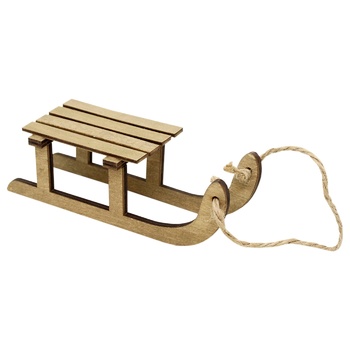 Jumi New Year's Wooden Sled Decoration 15cm - buy, prices for MegaMarket - photo 1