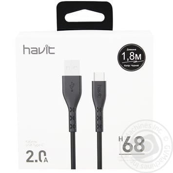 Кабель Havit HV-H68,1.8М TYPE C - купити, ціни на - фото 3