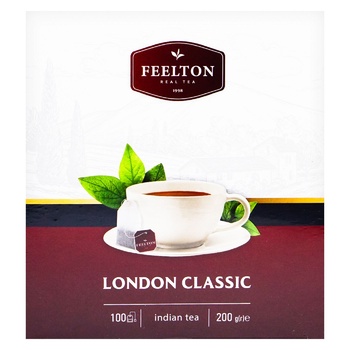 Чай чорний Feelton London Classic 100шт*2г - купити, ціни на Auchan - фото 2