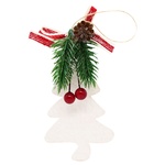 Stolyar Christmas Tree White Decoration with Decor 12x6cm MD22-02