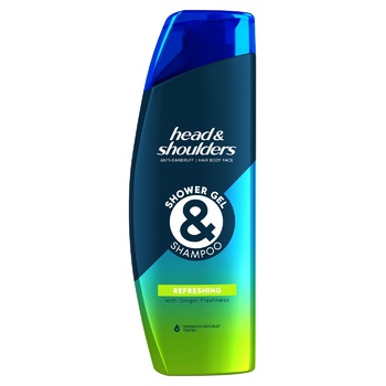 Head & Shoulders Fresh Charge Shower Gel and Shampoo Against Dandruff 270ml - buy, prices for Auchan - photo 2