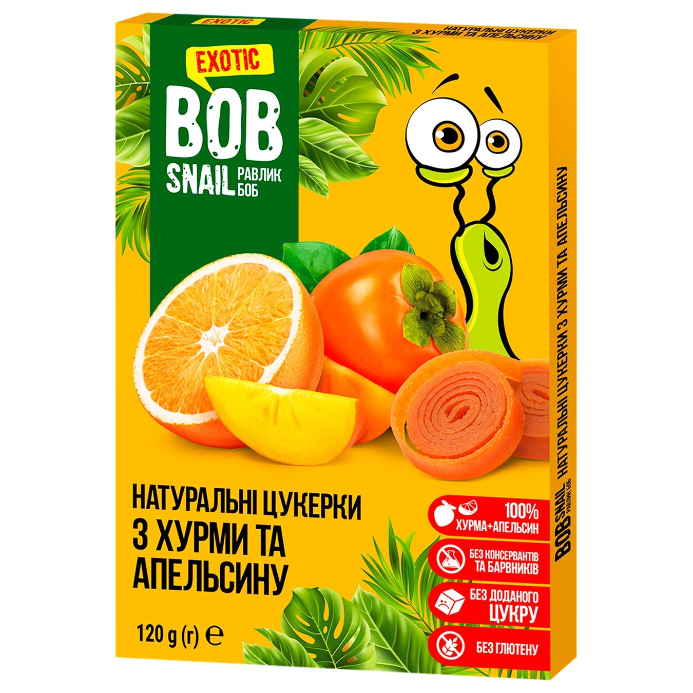 

Конфеты Bob Snail хурма-апельсин без сахара 120г