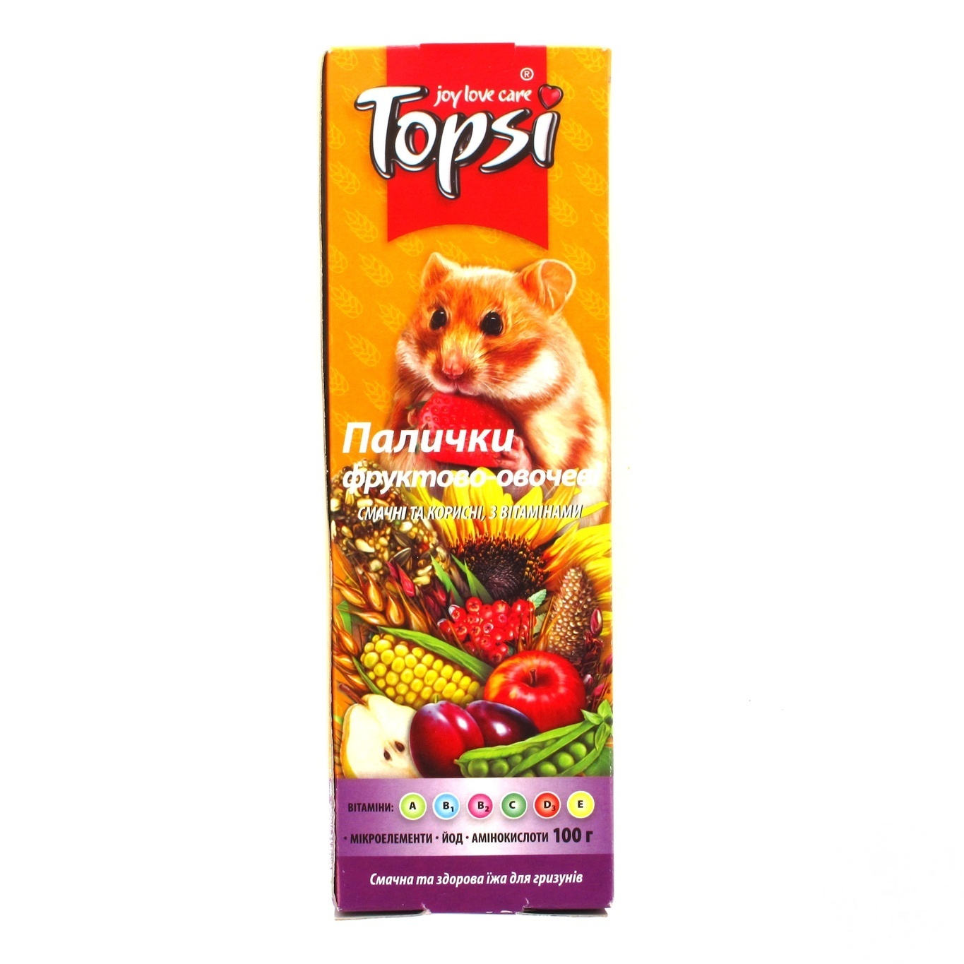 

Палочки Topsi Фруктово-овощные для грызунов 100г