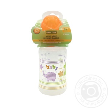 Baby Team wide neck feeding bottle 250ml