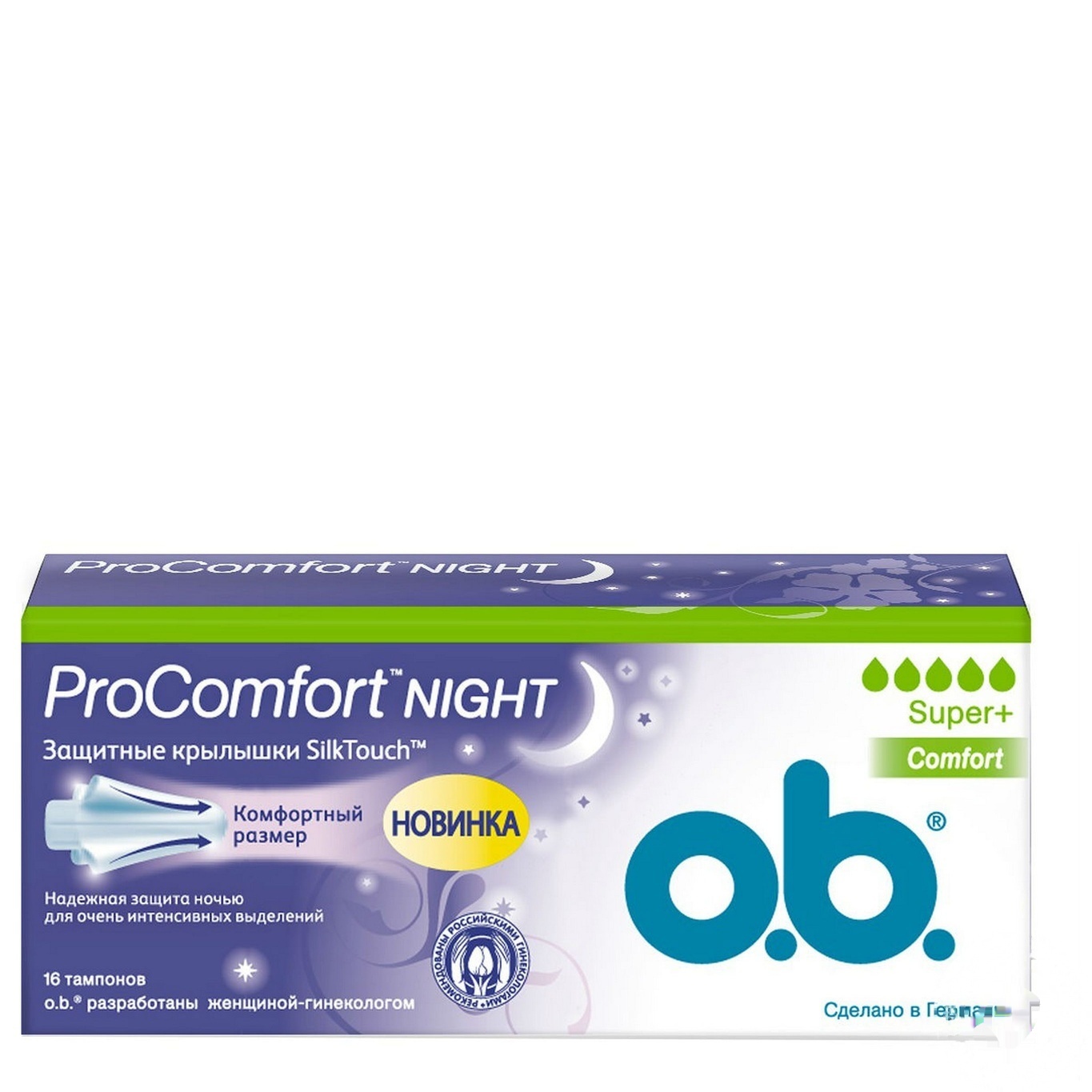 

Тампоны O.B. ProComfort SilkTouch Night Super+ Comfort 16шт