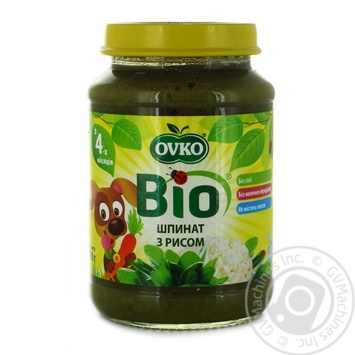 Ovko for children from 4 months rice-spinach puree 190g - buy, prices for MegaMarket - photo 1