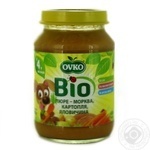 Пюре Ovko Bio морковь картофель говядина 190г