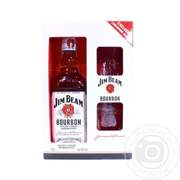 Віскі Jim Beam White 40% 700мл + 2 бокали купити, ціни на МегаМаркет - фото 1