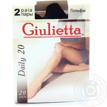 Напівпанчохи 2 пари GIULIETTA DAILY 20 NERO5 купити, ціни на МегаМаркет - фото 1