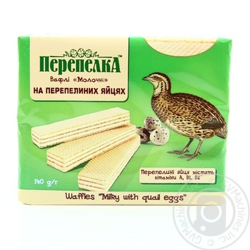 Вафли Перепелка молочные 140г купить, цены на МегаМаркет - фото 1