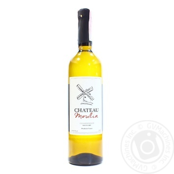 Вино Chateau Moulin Chardonnay біле сухе 0,75л x6 купить, цены на МегаМаркет - фото 1