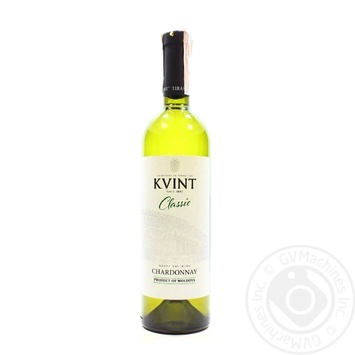 Вино Kvint Classic Chardonnay біле сухе 0.75л купити, ціни на МегаМаркет - фото 1