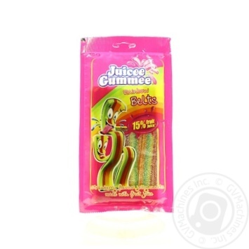Конфеты желейные Juicee Gummee Радужные ремешки 85г купить, цены на МегаМаркет - фото 1
