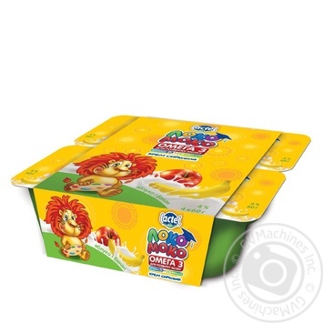 Cream cheese Lactel Loko Moko Apple-Banana 4% plastic cup 4x60g Ukraine - buy, prices for - photo 4