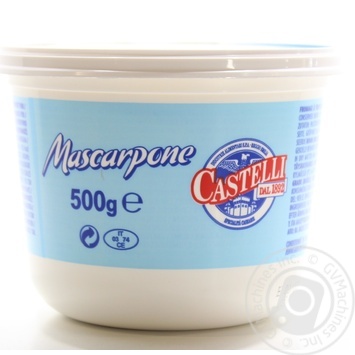 Сир Castelli Маскарпоне ст.78% 500г х6 купити, ціни на МегаМаркет - фото 1