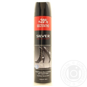 Спрей-фарба Silver PRO 300 мл Преміум д/гладкої шкіри чорний купить, цены на МегаМаркет - фото 1