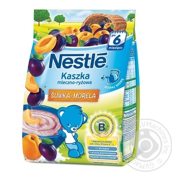 Каша Nestle молочная рисовая с бифидобактериями и витаминами со сливой и абрикосом 230г купить, цены на МегаМаркет - фото 1