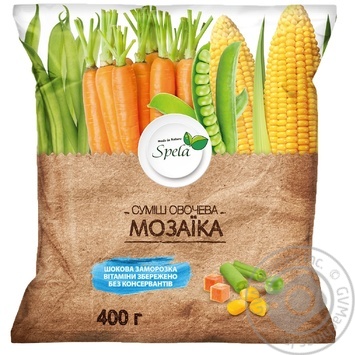 Суміш овочева для смаження ТМ Spela Мозаїка 400г купити, ціни на МегаМаркет - фото 1