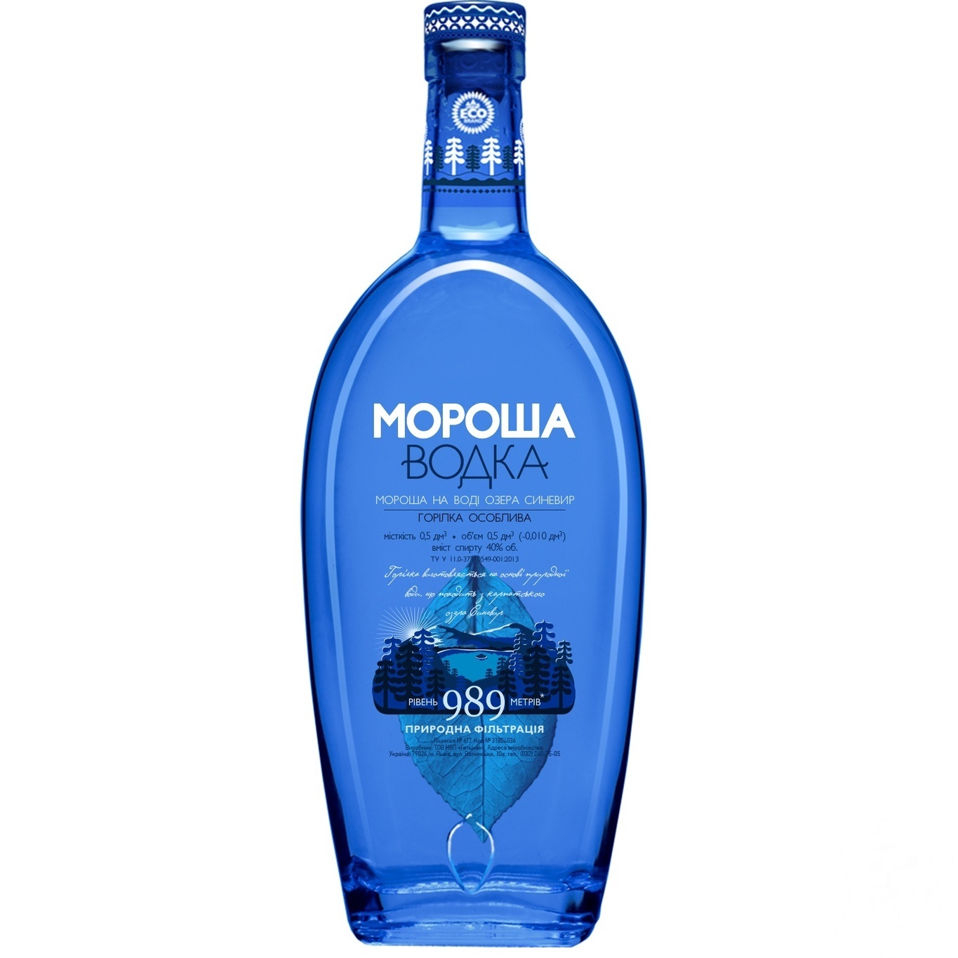 

Водка Мороша на воде озера Синевир особая 40% 0,5л