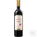 Wine pinot noir Oreanda red semisweet 12% 750ml glass bottle Ukraine