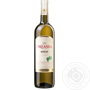 Wine muscat Oreanda white semisweet 9-13% 750ml glass bottle - buy, prices for MegaMarket - photo 1