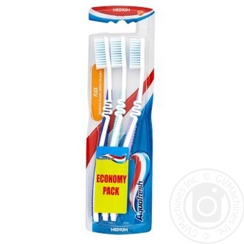 Зубная щетка Aquafresh Flex средней жесткости экономичная упаковка 3шт купить, цены на МегаМаркет - фото 1