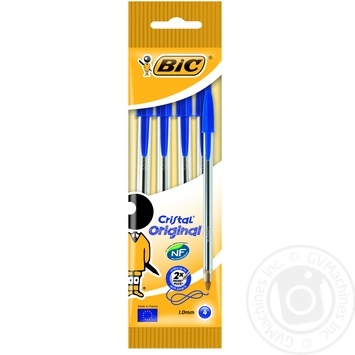 Pen Bic blue 4pcs middle - buy, prices for MegaMarket - photo 1
