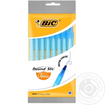 Ручка шариковая BIC Раунд Сток синяя 8шт купить, цены на МегаМаркет - фото 1