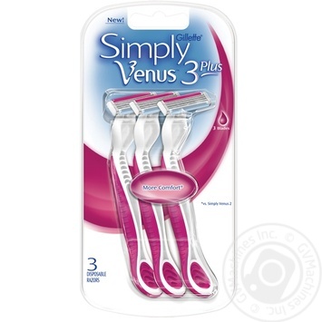 Бритвы одноразовые Simply Venus 3 Plus 3шт купить, цены на МегаМаркет - фото 1