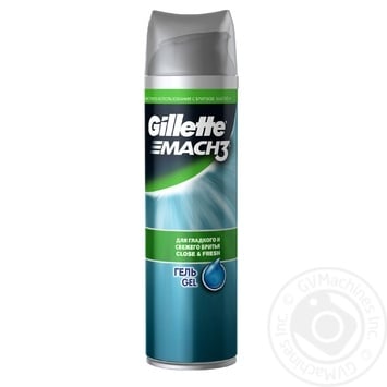 Shave Gel Gillette Mach 3 Close&Fresh For smooth and fresh shaving 200ml