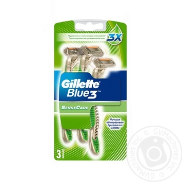 Disposable Razors Gilette Blue 3 SenseCare 3count - buy, prices for MegaMarket - photo 1
