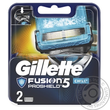 Касети для гоління Gillette Fusion5 ProShield Chill змінні 2шт купити, ціни на МегаМаркет - фото 1