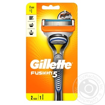 Бритва Gillette Fusion с 2 сменными картриджами купить, цены на МегаМаркет - фото 1