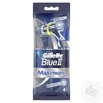 Бритвы одноразовые Gillette Blue II Max 4шт