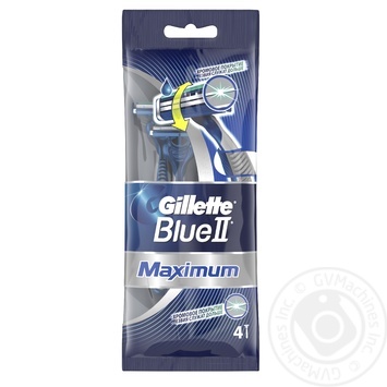 Disposable Razors Gillette Blue 2 Max 4count - buy, prices for MegaMarket - photo 1