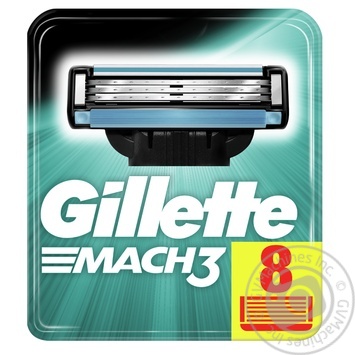 Сменные картриджи для бритья Gillette Mach 3 8 шт купить, цены на МегаМаркет - фото 2