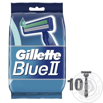 Бритвы одноразовые Gillette Blue II 10шт купить, цены на МегаМаркет - фото 2