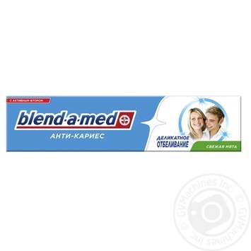 Зубна паста Blend-a-med 3 Эффект Делікатне Відбілювання 50мл купити, ціни на МегаМаркет - фото 1