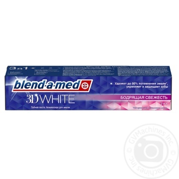 Зубная паста Blend-a-med 3D White Прохладная Свежесть 100мл купить, цены на МегаМаркет - фото 1